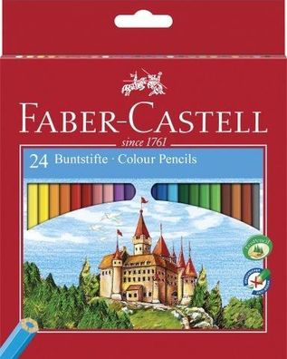 Faber-Castell Buntstift Castle 24er Kartonetui hexagonal