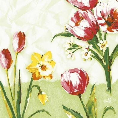 Serviette "Red Tulip" - 33 x 33 cm - 50 Stück