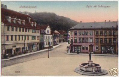 14816 Ak Waltershausen Markt mit Beckengasse 1912