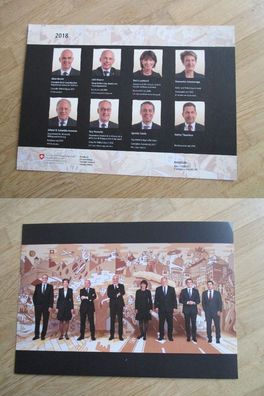 Schweizer Bundesrat 2018 - Autogrammkarte!!!