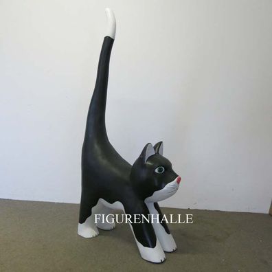 Riesen Katze schwarz Tierheim Zoo Tierklinik Werbefigur groß lustig Deko Figur Statue