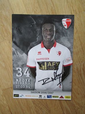FC Sion Saison 16/17 Birama Ndoye - handsigniertes Autogramm!!!