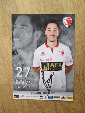 FC Sion Saison 16/17 Bruno Morgado - handsigniertes Autogramm!!!