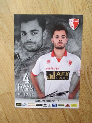 FC Sion Saison 16/17 Ivan Lurati - handsigniertes Autogramm!!!