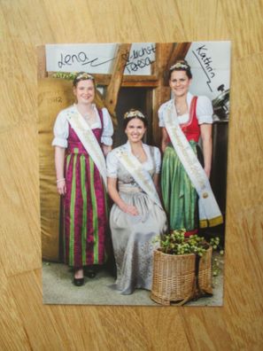 Tettnanger Hopfenhoheiten 2017/2019 Hopfenkönigin Teresa & Prinzessinnen Autogramme!!
