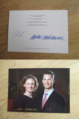 Erbprinz Alois und Erbprinzessin Sophie von und zu Liechtenstein - hands. Autogramme!