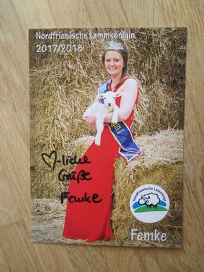 Nordfriesische Lammkönigin 2017/2018 Femke Andresen - handsigniertes Autogramm!!!