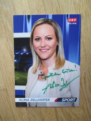 ORF Fernsehmoderatorin Alina Zellhofer - handsigniertes Autogramm!!!