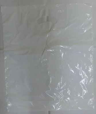 Tragetaschen - weiß - 55 x 60 + 5 cm - Abnahmemenge: 10 Stück oder 250 Stück