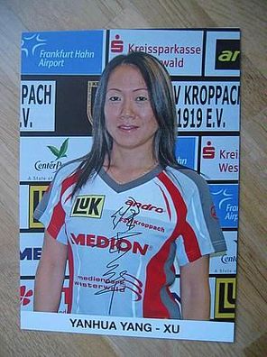 Tischtennis Bundesliga FSV Kroppach Yanhua Yang-Xu - handsigniertes Autogramm!!!