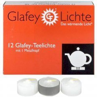 Glafey-Teelichte Nr. 38 (12 St.) mit 1 Metallnapf