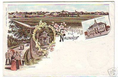 16352 Ak Lithographie Gruss aus Naunhof 1897