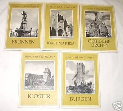 5 Bände "Unsere schöne Heimat" Sachenverlag 1956-1958