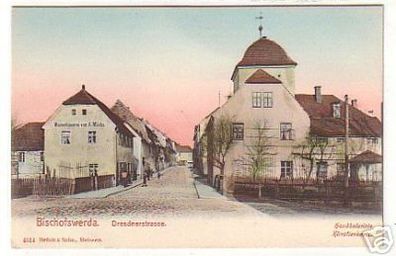 15981 Ak Bischofswerda Dresdnerstrasse um 1910