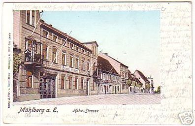 03924 Ak Mühlberg an der Elbe Hohe Strasse 1901