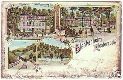 15860 Ak Lithographie Gruss aus Blankenheim Klosterrode
