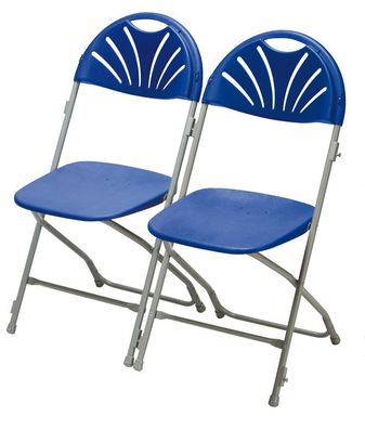 2x Klappstuhl Gartenstuhl Bistro Stuhl Stühle Bankett Stuhlset Camping blau