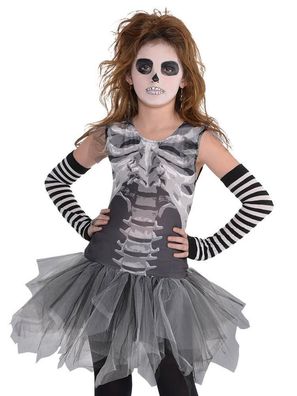 Amscan Christys Halloween Skeleton, Zombie Kinder Kleid, Kostüm 116-128 Schädel