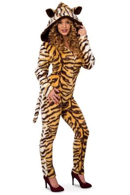 Braun Leopard Katze, Tiger, Tierkostüm Damen kostüm, Panter, Tiger Catsuit 34-40