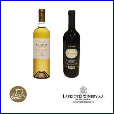 Samos und Mavrodaphne 2x 750ml griechischer Likörwein Dessertwein