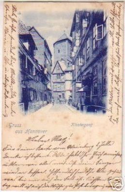 16668 Ak Gruß aus Hannover Klostergang 1902