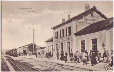 16765 Ak Guignicourt Frankreich Bahnhof um 1915