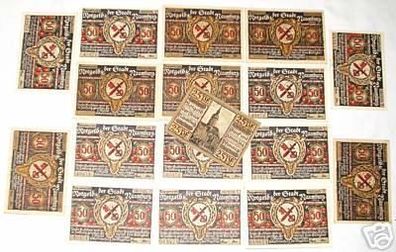 17 Banknoten Notgeld der Stadt Naumburg 1921