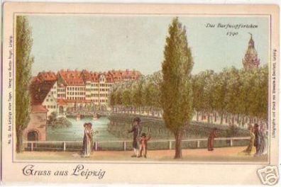 17724 Ak Lithographie Gruß aus Leipzig um 1900