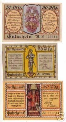 2 Banknoten Notgeld Stadt Nordhausen 1921