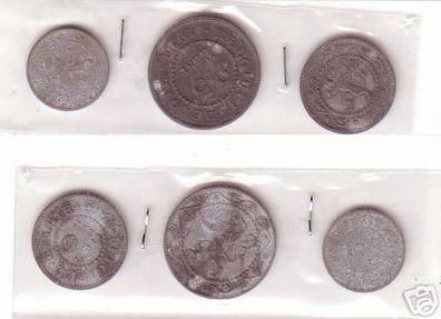 3 Münzen Notgeld Bestzung Belgiens im 1. Weltkrieg