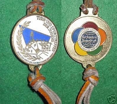 DDR Medaille Turn & Sporttreffen d. Jugend Leipzig 1957