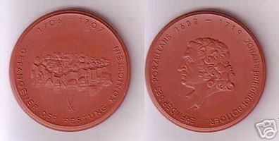 DDR Porzellan Medaille Festung Königstein 1706-1707
