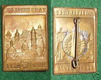 seltenes Abzeichen 800 Jahre Graz 1128-1928