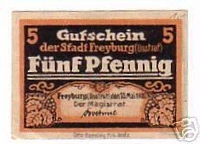 5 Pf. Banknote Notgeld der Stadt Freyburg Unstrut 1920