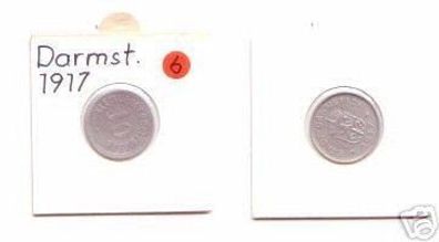 seltene Münze 10 Pfennig Notgeld Stadt Darmstadt 1917
