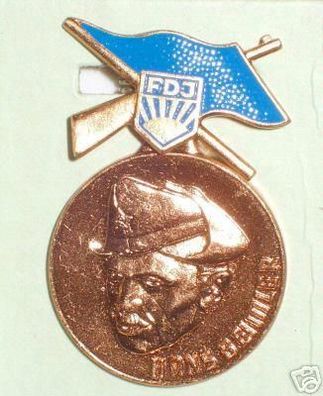 DDR Abzeichen FDJ Hans Baimler in Bronze mit Etui