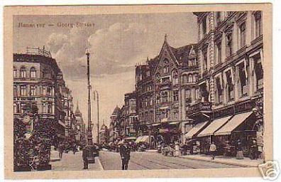 10410 Ak Hannover Georgstrasse mit Geschäften um 1930