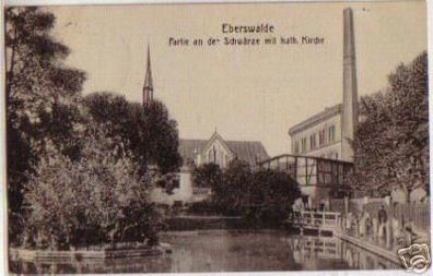 11111 Ak Eberswalde Partie an der Schwärze 1910