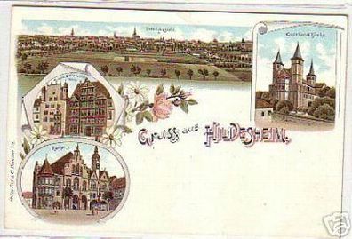 11048 Ak Lithographie Gruss aus Hildesheim um 1900
