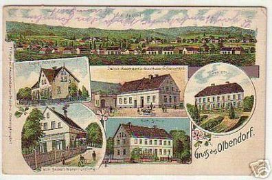 08253 Ak Lithographie Gruss aus Olbendorf um 1920
