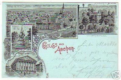 11456 Ak Lithographie Gruss aus Aachen 1899