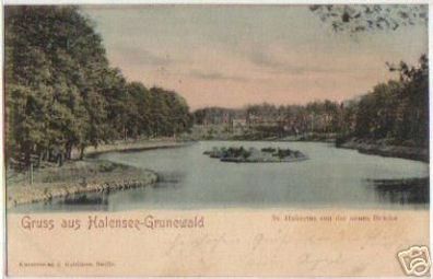 10249 Ak Gruss aus Halensee Grunewald 1901
