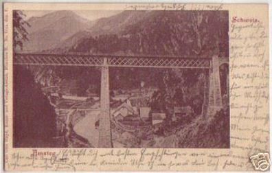 11138 Ak Amsteg Schweiz Eisenbahnviadukt 1905