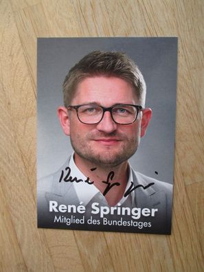 MdB AfD Politiker René Springer - handsigniertes Autogramm!!!