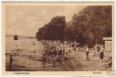 10391 Ak Langenargen am Bodensee Strandbad um 1930