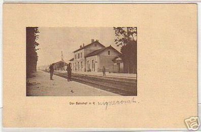 10995 Ak Bahnhof in Guignecourt Frankreich 1915