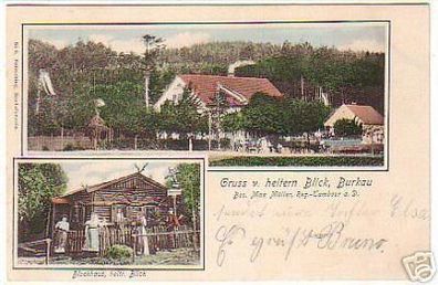 11285 Ak Gruß vom Gasthof heitern Blick Burkau 1904