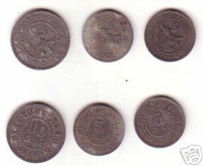 3 Münzen Besetzung Belgiens im 1.Weltkrieg 1915-1916