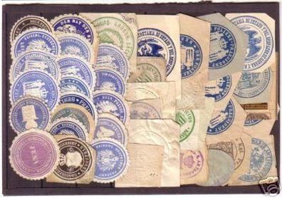 40 seltene Siegelmarken Deutschland um 1900