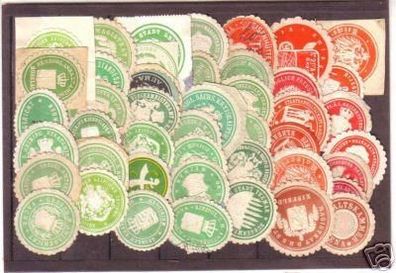 45 seltene Siegelmarken Deutschland um 1900